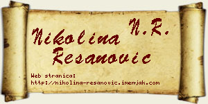 Nikolina Resanović vizit kartica